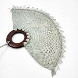 Small jipijapa fan with tzalam wood handle