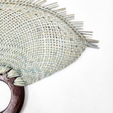 Small jipijapa fan with tzalam wood handle