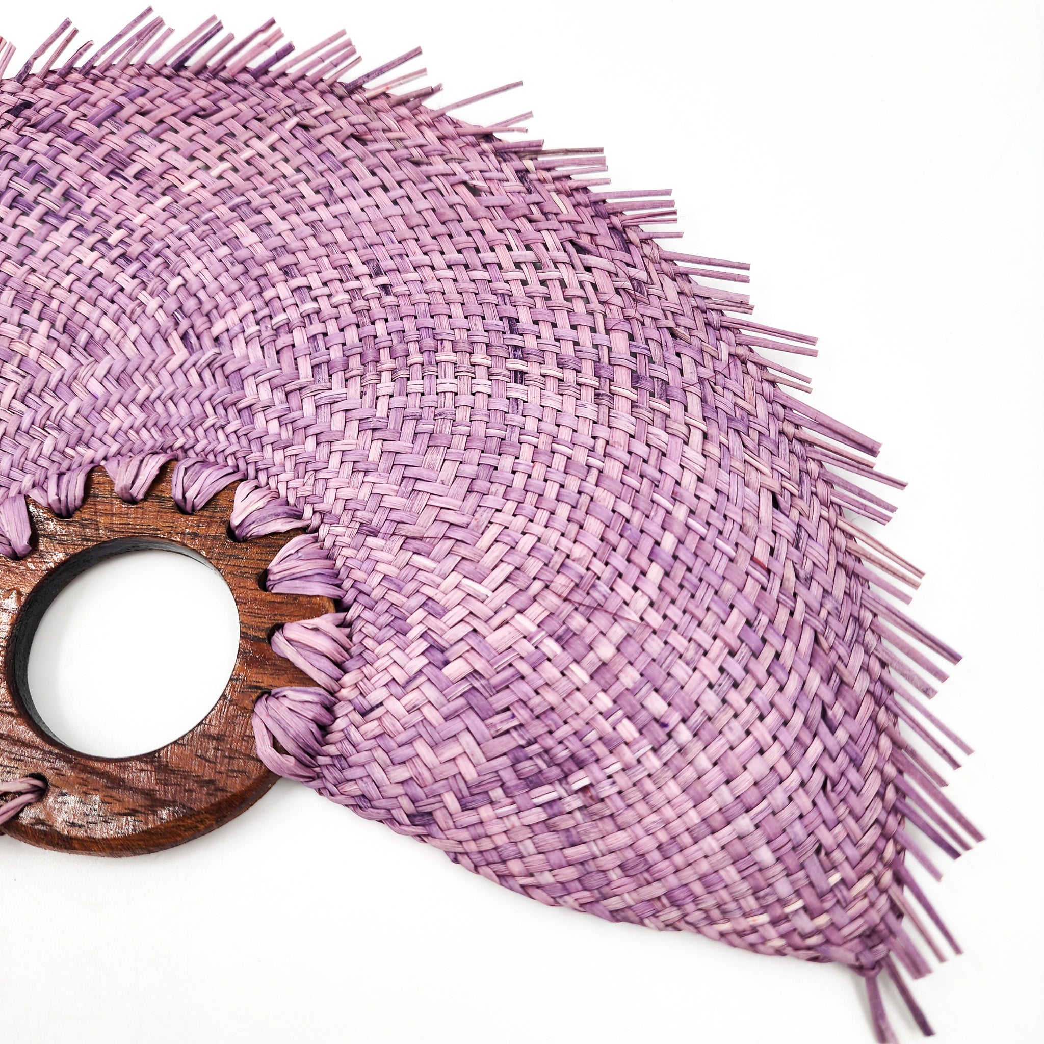 Small jipijapa fan with tzalam wood handle