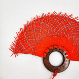 Small jipijapa fan with tzalam wood handle