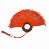 Small jipijapa fan with tzalam wood handle