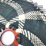 Small jipijapa fan with tzalam wood handle
