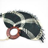 Small jipijapa fan with tzalam wood handle