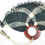 Small jipijapa fan with tzalam wood handle