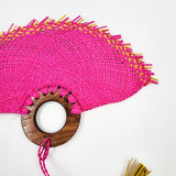 Small jipijapa fan with tzalam wood handle