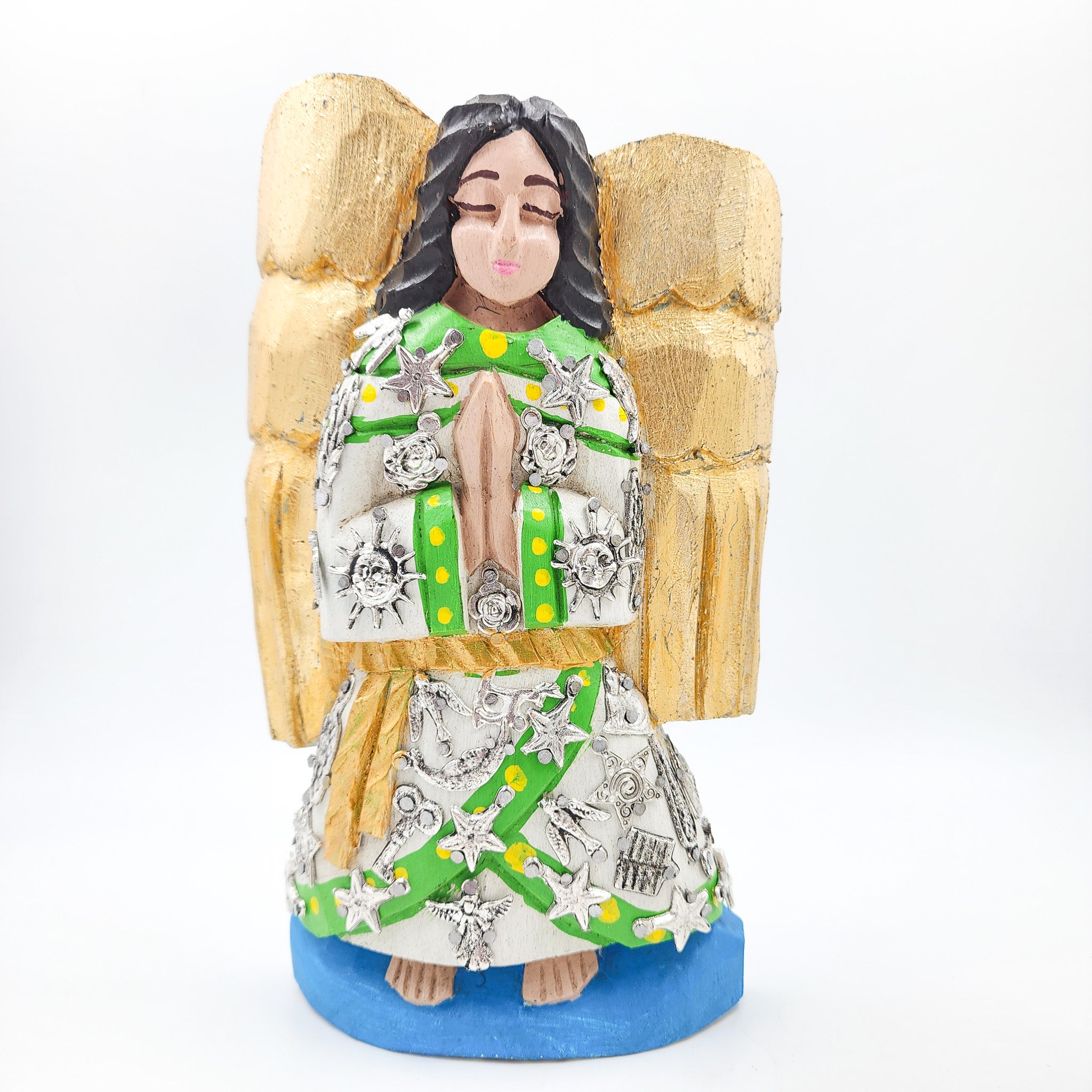 Ángeles con Milagritos de madera