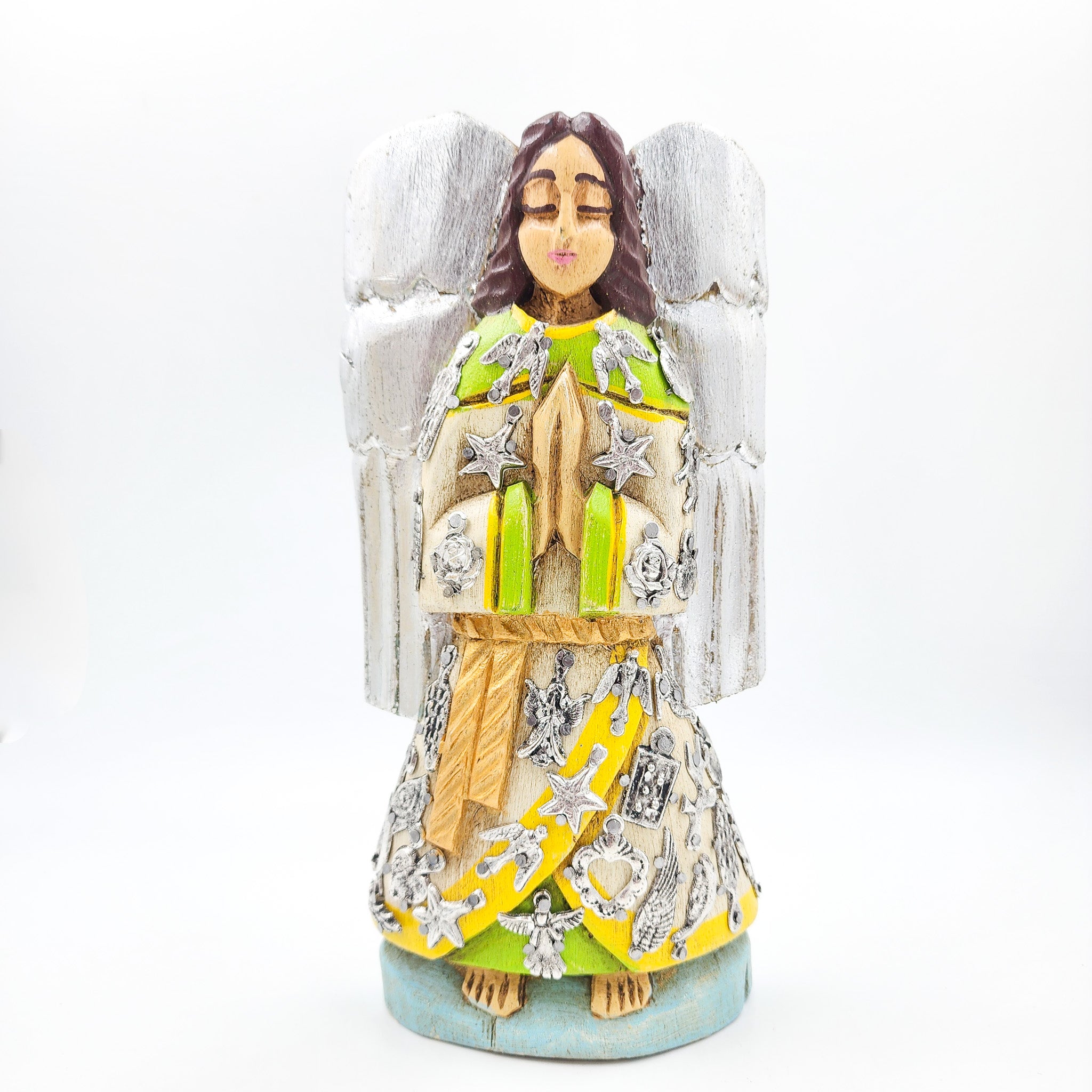 Ángeles con Milagritos de madera