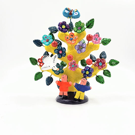 Árbol de la Vida con flores de Barro Betus artesanal