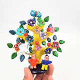 Árbol de la Vida con flores de Barro Betus artesanal