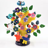 Árbol de la Vida con flores de Barro Betus artesanal