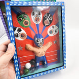 Juego de canicas Luchadores – cartonería mexicana artesanal