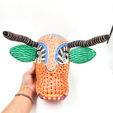 Máscara de toro de madera Ocumicho