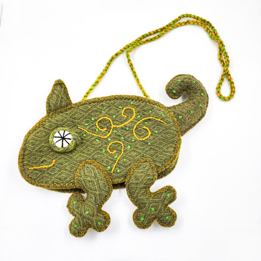 Bolsa artesanal de lana “Camaleón”