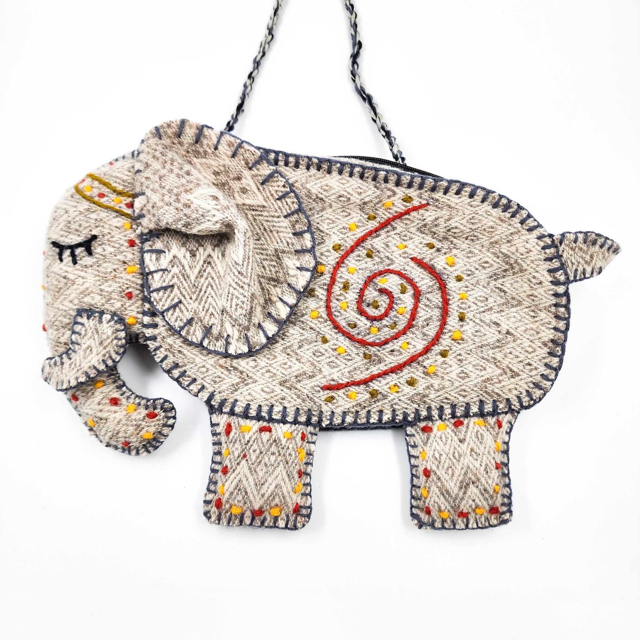 Bolsa artesanal de lana “Elefante”