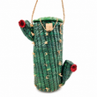 Bolsa cactus tejida en palma