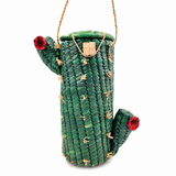 Bolsa cactus tejida en palma