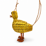 Bolsa pato tejida en palma