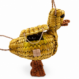 Bolsa pato tejida en palma