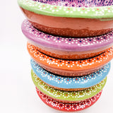 Strawberry-patterned clay snack bowl
