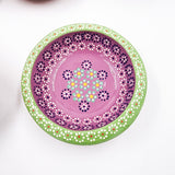 Strawberry-patterned clay snack bowl