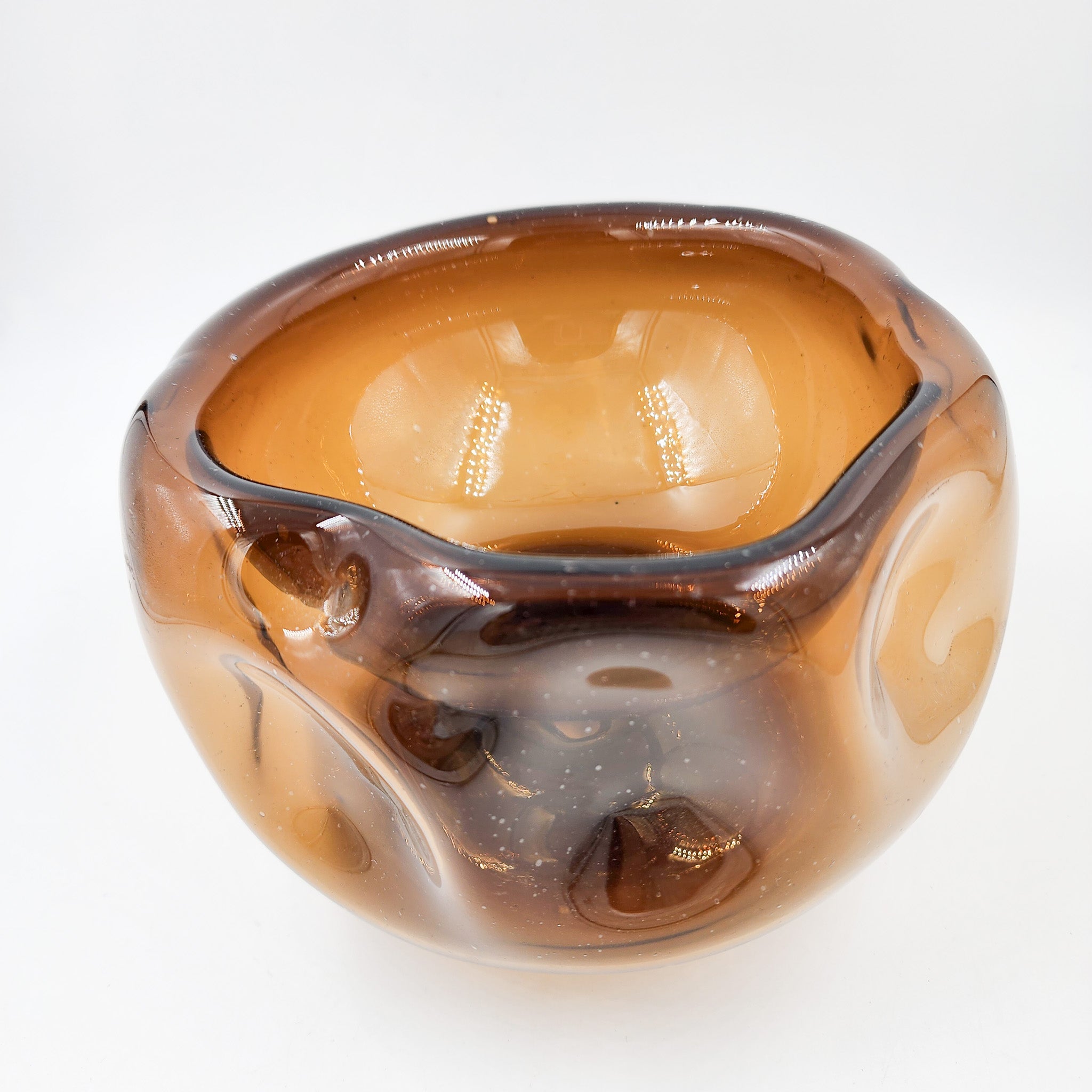 Bowl de vidrio soplado de doble fondo