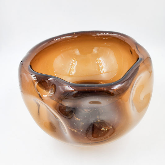 Bowl de vidrio soplado de doble fondo