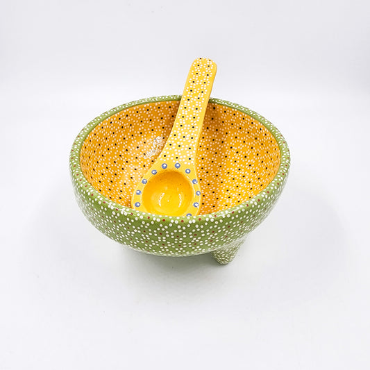 Salsera de barro capulineado