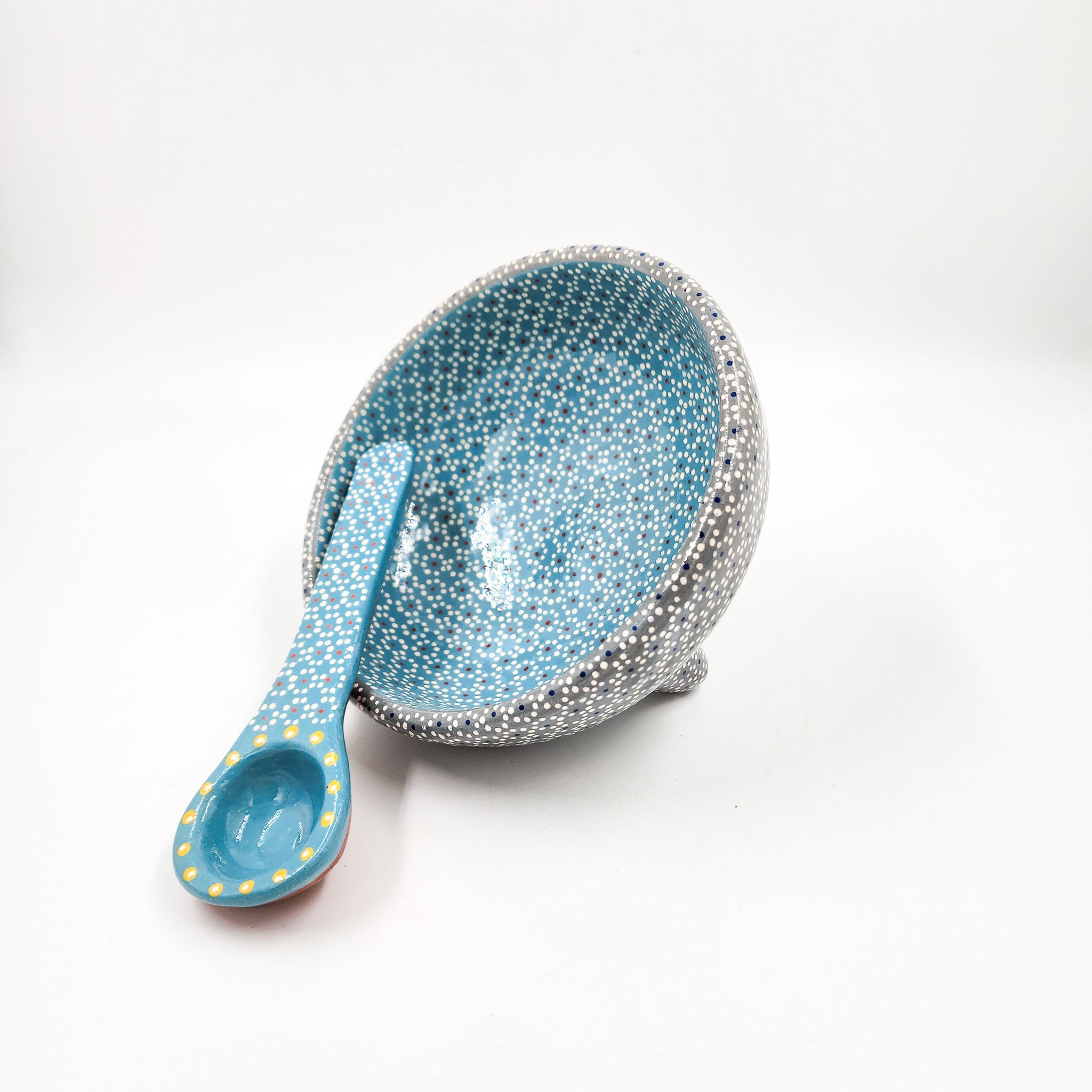 Salsera de barro capulineado