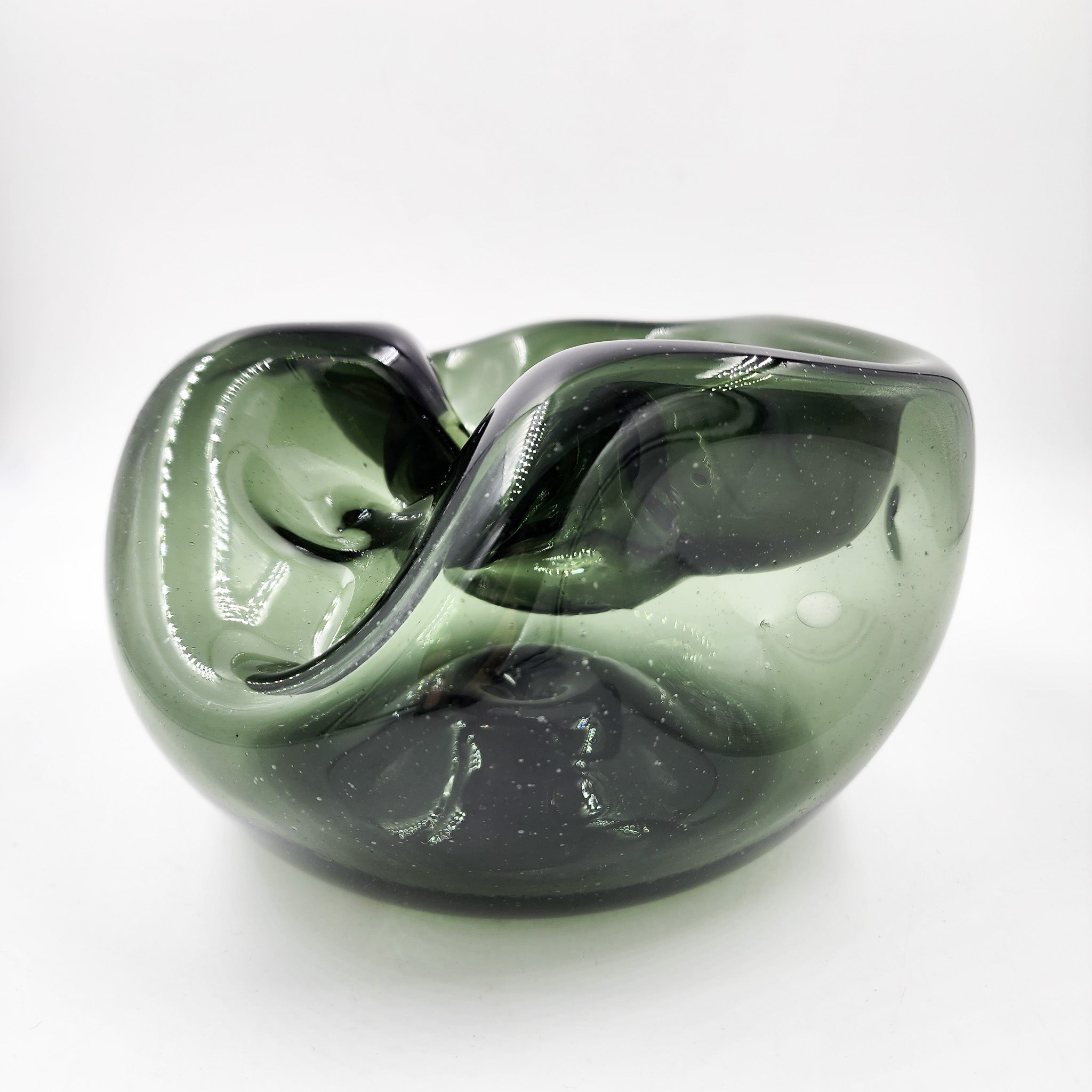 Bowl de vidrio soplado de doble fondo