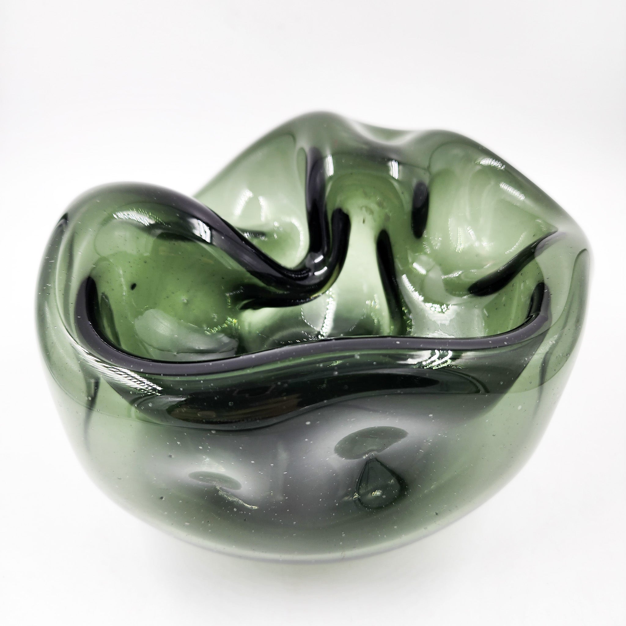 Bowl de vidrio soplado de doble fondo