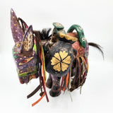 Hand-carved and hand-painted wooden donkey