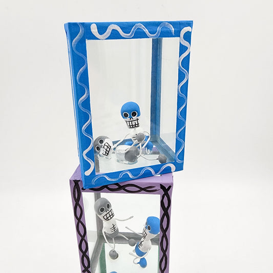 Cajita de la calaverita "Los Luchadores"
