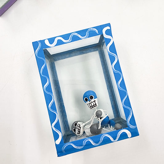 Cajita de la calaverita "Los Luchadores"