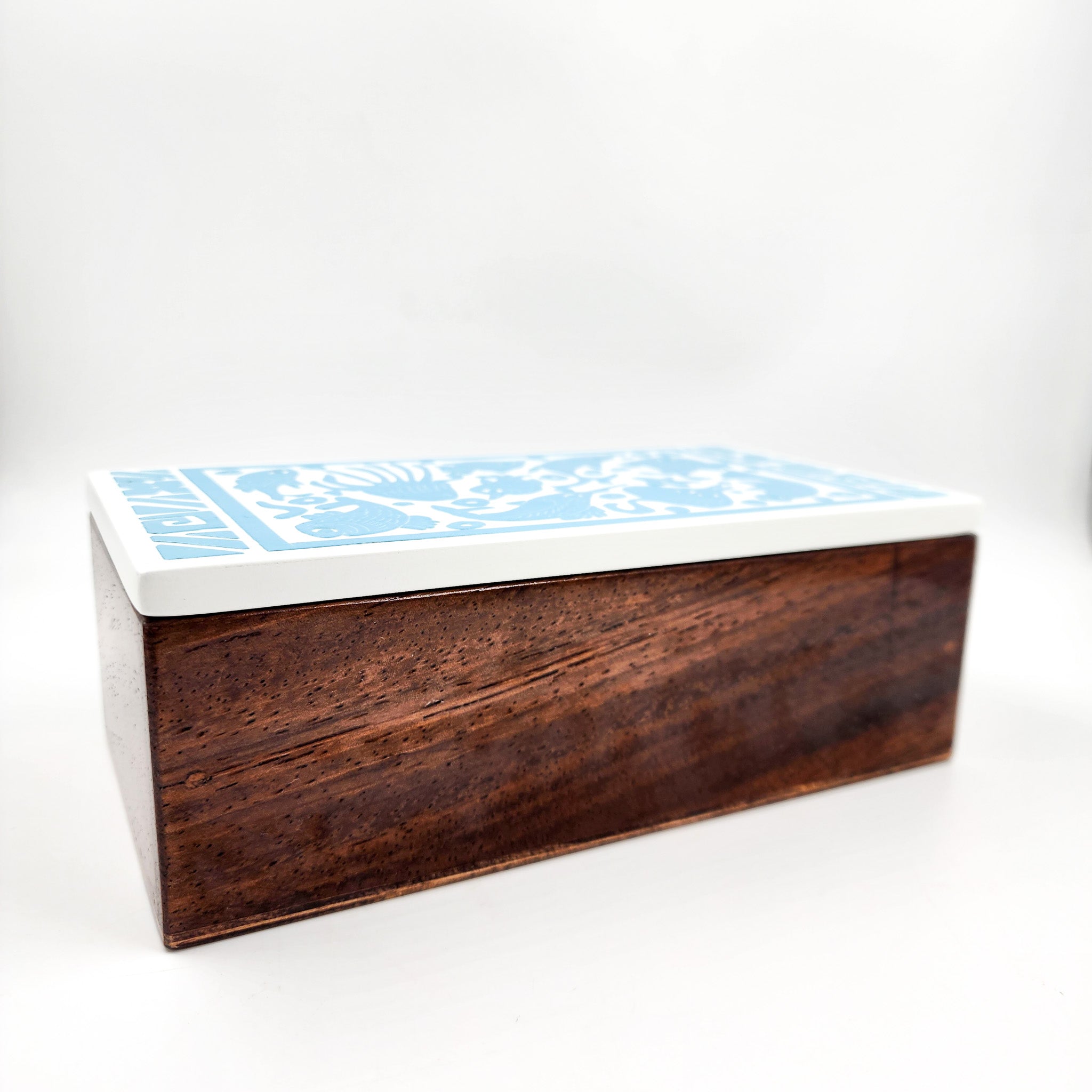 Caja rectangular grande parota y Olinalá