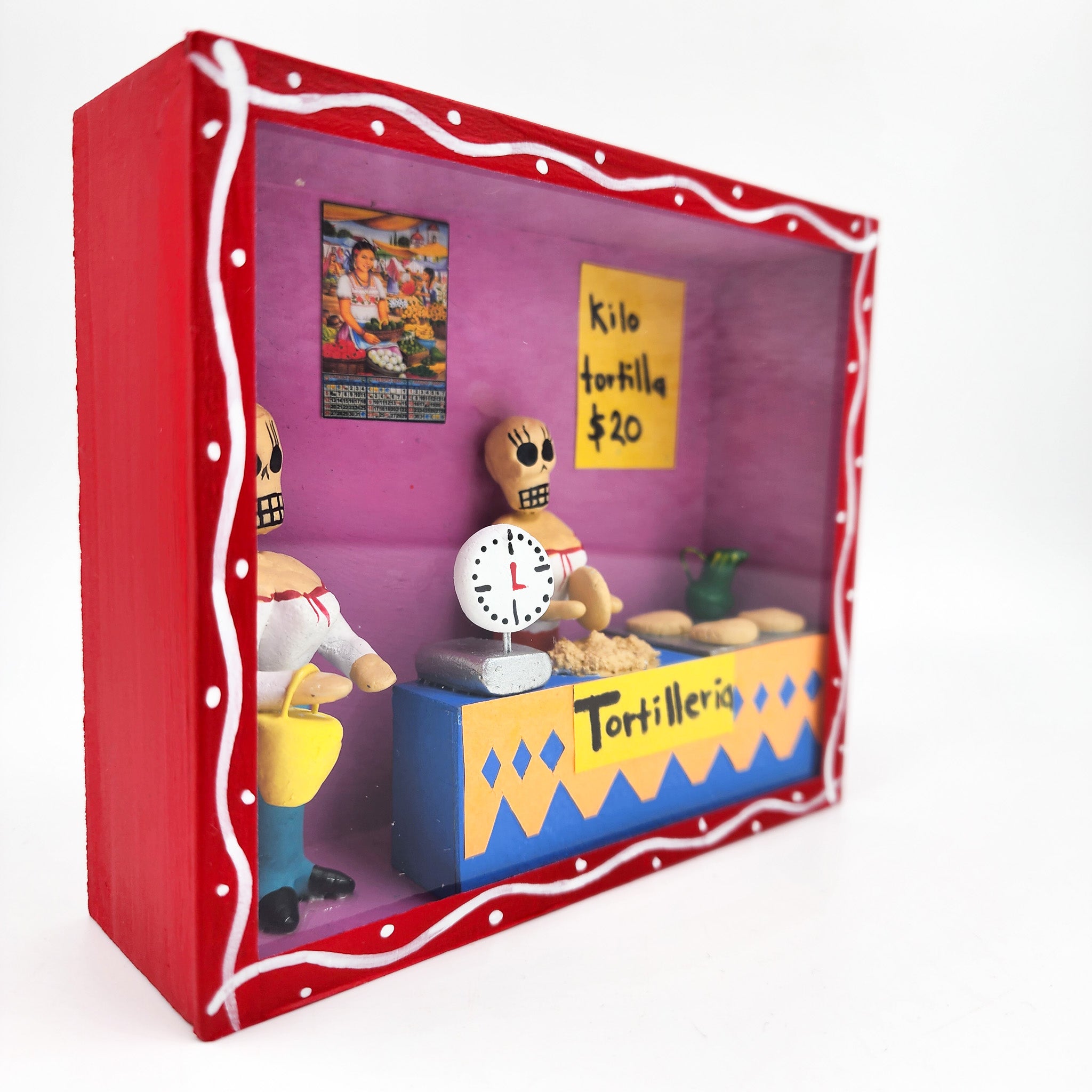 Cajita calaveras “La Tortilleria”