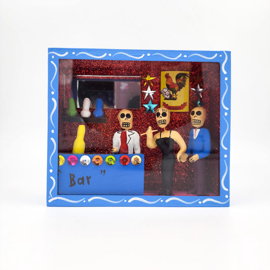 Cajita calaveras “El Bar”