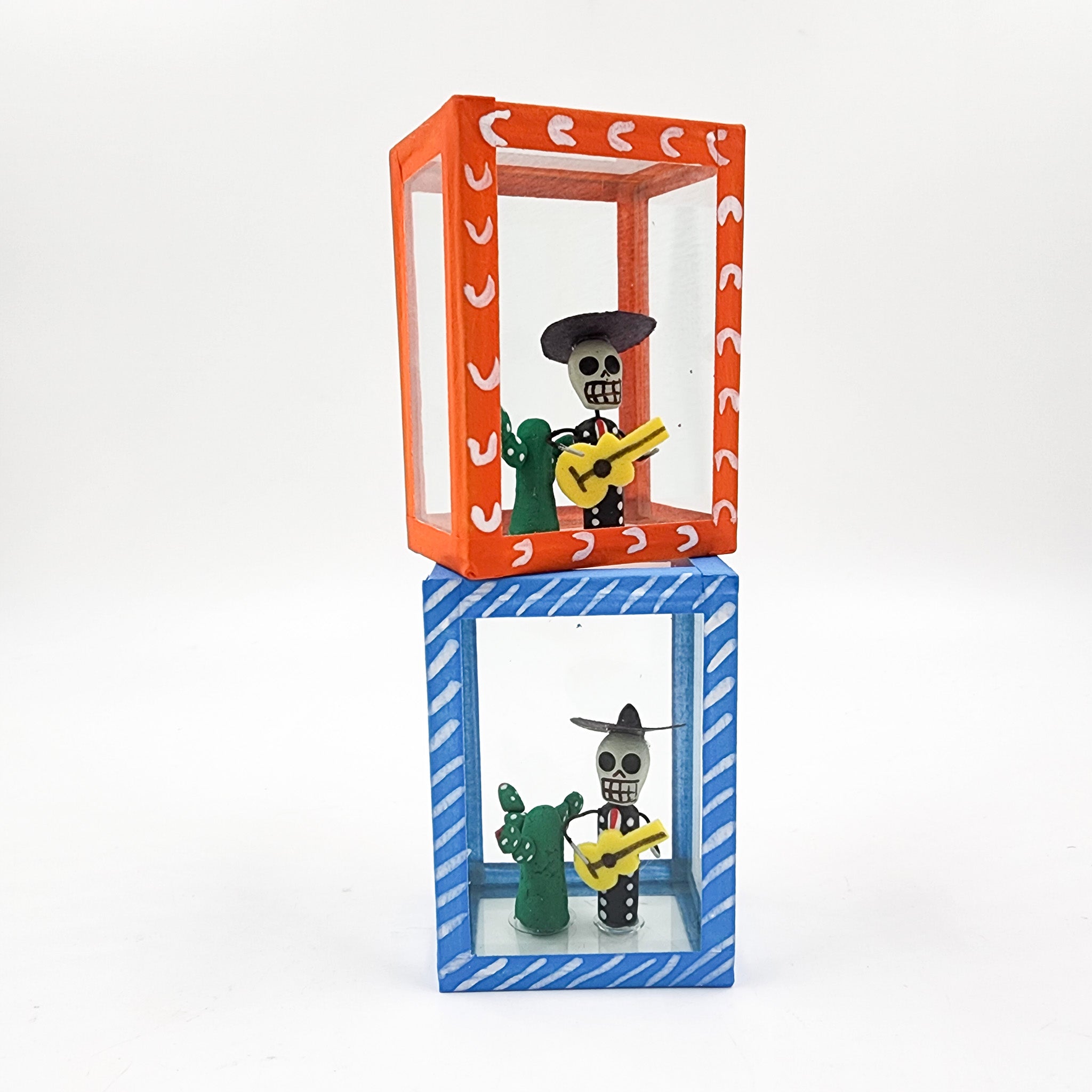 Cajita de la calaverita "El Mariachi con su nopal"