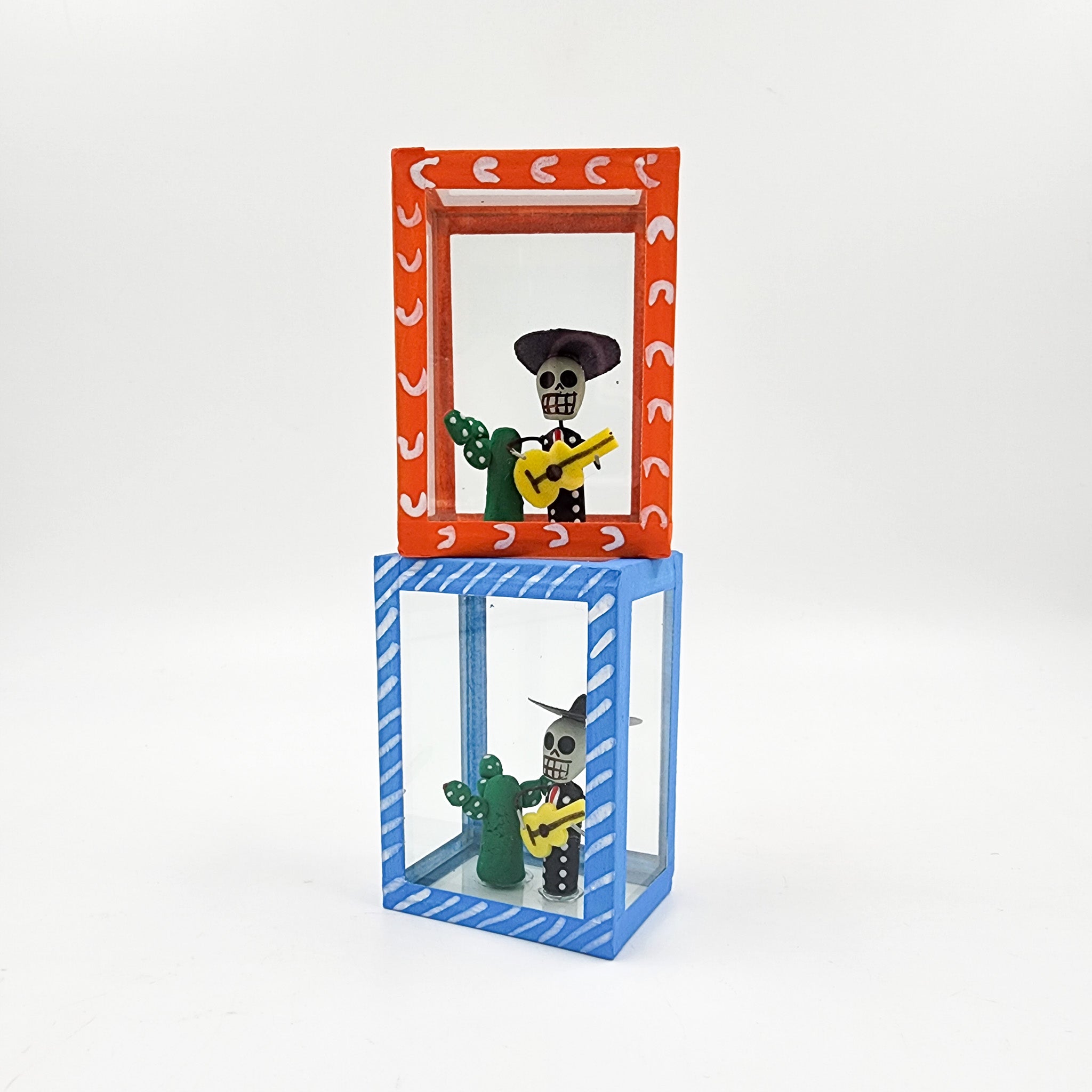 Cajita de la calaverita "El Mariachi con su nopal"