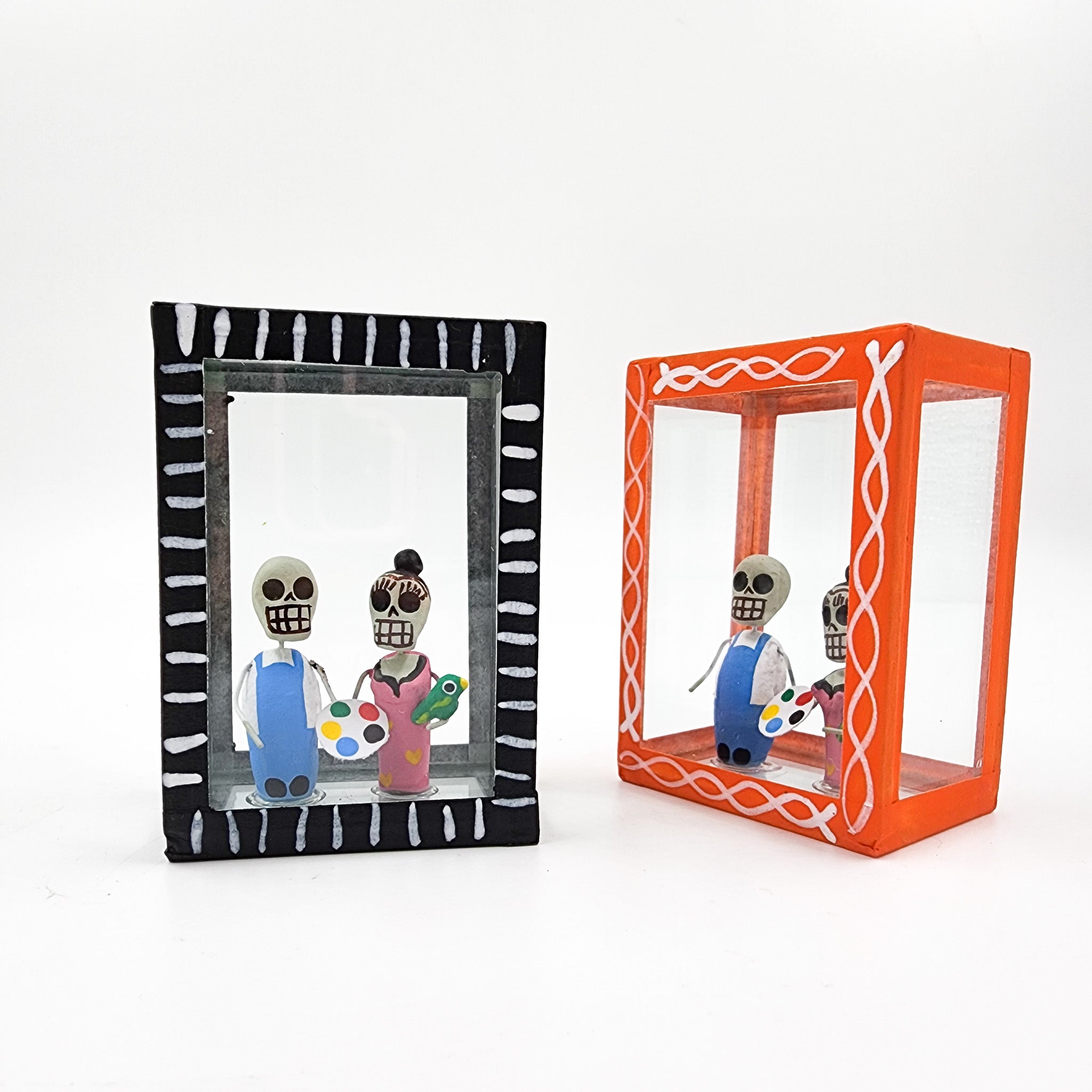 Cajita de la Calaverita Frida Kahlo y Diego