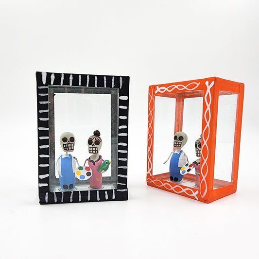 Cajita de la Calaverita Frida Kahlo y Diego