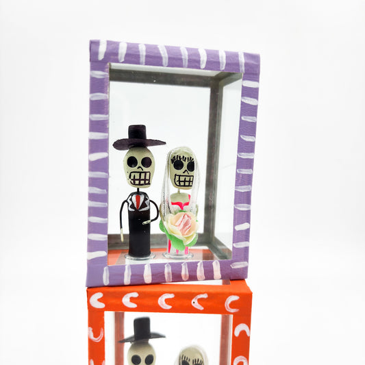 Cajita de calaverita "Los Novios"