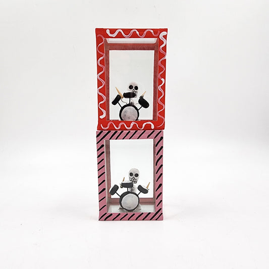 Cajita de la calaverita "El baterista"