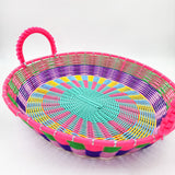 Canasta ovalada de alambre - popotillo