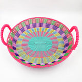 Canasta ovalada de alambre - popotillo