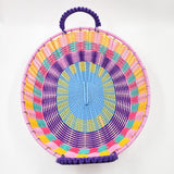 Canasta ovalada de alambre - popotillo