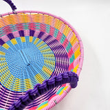 Canasta ovalada de alambre - popotillo