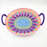 Canasta ovalada de alambre - popotillo