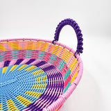 Canasta ovalada de alambre - popotillo