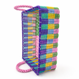 Canasta rectangular de alambre - popotillo