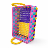 Canasta rectangular de alambre - popotillo